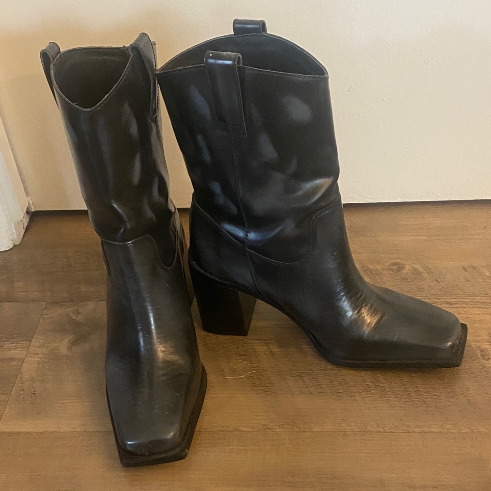 Matisse Dane Black Leather Women's Boots